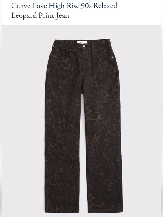 Abercrombie & Fitch Denim - Abercrombie & Fitch Brown Black Leopard Print Straight Leg Jeans